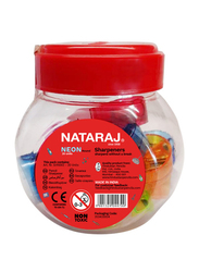 Nataraj 20-Piece Neon Circle Sharpener in Jar, Multicolour
