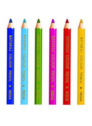 Nataraj Half Size Colour Pencil with Sharpener, 12 Piece, Multicolour