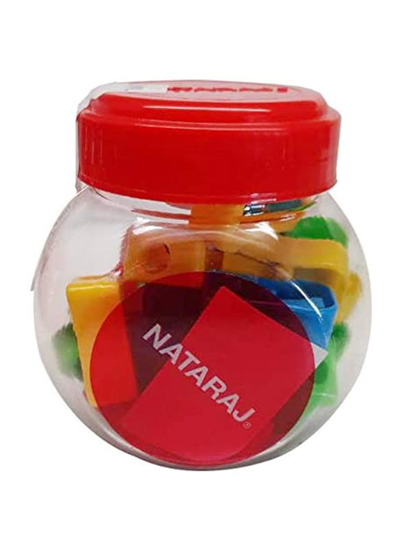 Nataraj 22-Piece Pointy Sharpener in Jar, Multicolour