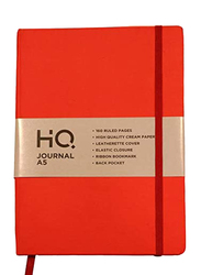 نافنيت اتش كيو جورنال دفتر بغلاف من مادة الفينيل الصلبة، 80 ورقة، مقاس A5، أحمر