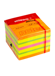 Kores Cube Spring Sticky Notes with 4 Neon Colours, 5 x 5cm, 400 Sheets, Multicolour