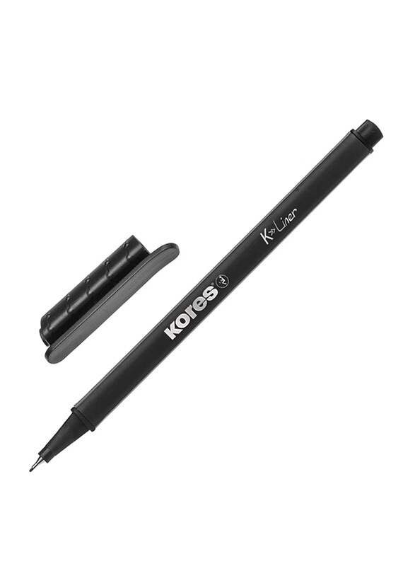 Kores 4-Piece K-Liner Fineliner with Metal-Clad Tip, 0.4mm, Multicolour