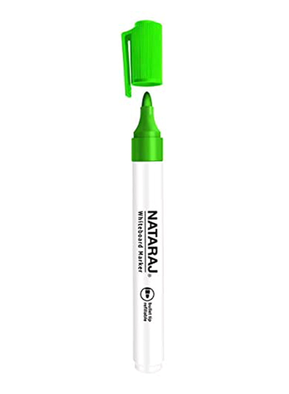 ناتاراج 12 قطعة من أقلام تحديد السبورة البيضاء، 2 مم، أخضر