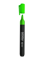 Nataraj 12-Piece Chisel Tip Permanent Marker, 2.5mm, Green