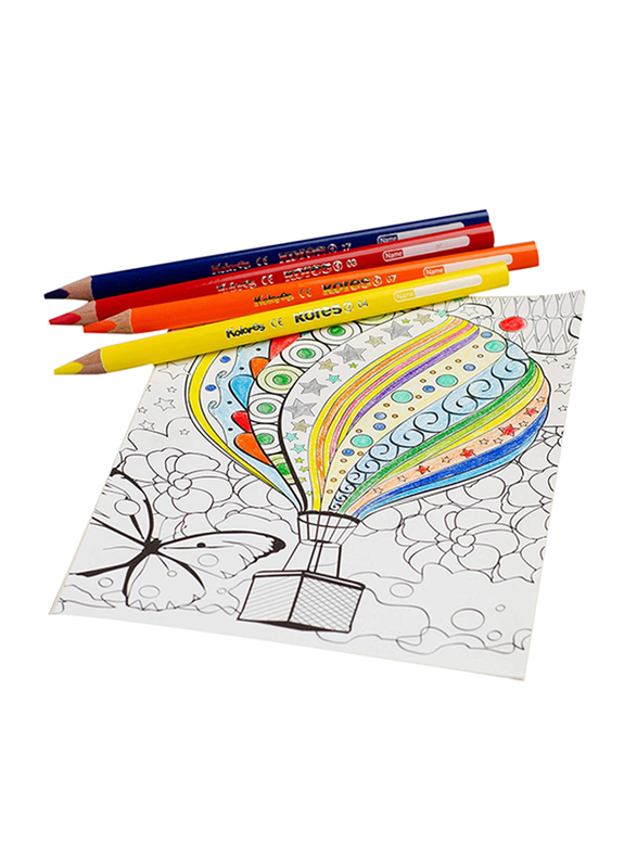 Kores Kolores Jumbo Triangular Colour Pencils, 12 Piece, Multicolour