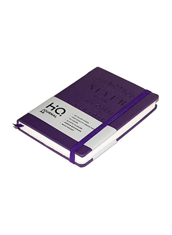 Navneet HQ Journal Casebound PU Notebook, 96 Sheets, A6 Size, Purple