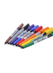فليكس أوفيس طقم أقلام تحديد رفيع من 8 قطع، FOR-FL01، متعدد الألوان