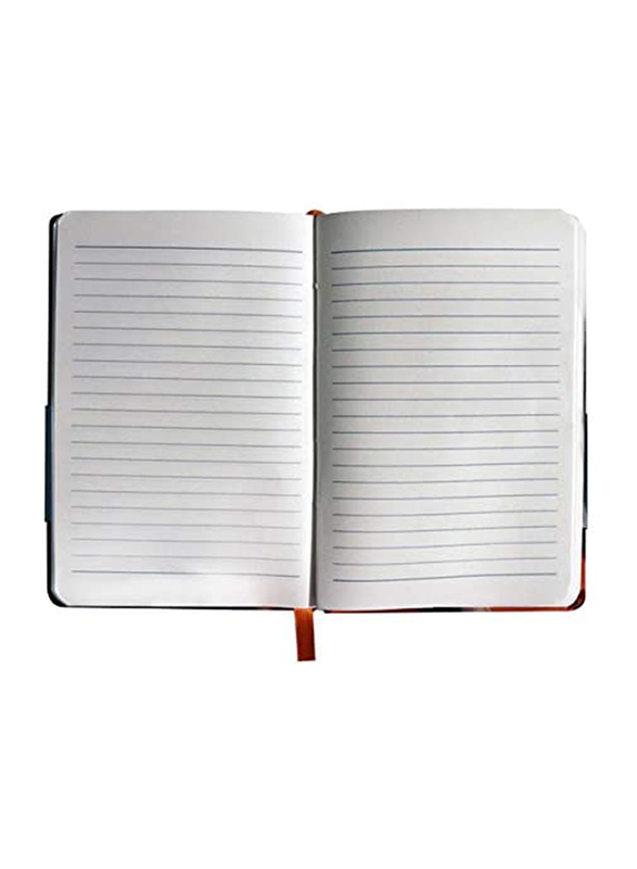 Navneet HQ Journal Casebound PU Notebook, 96 Sheets, A6 Size, Orange