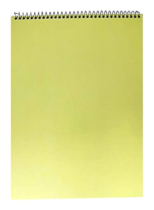 نافنيت A4، دفتر رسم بسلك حلزوني، 20 ورقة، 120 غم، أصفر/ رمادي