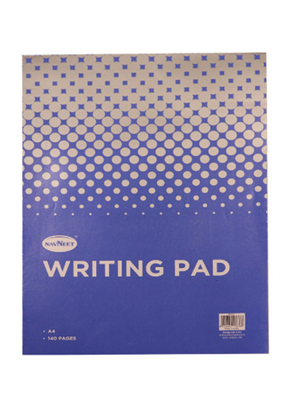 Navneet Flapover Writing Pad, 70 Sheets, A4 Size, White/Blue