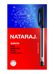 Nataraj 50-Piece Surfer Fine Ballpoint Pen Set, 0.7mm, Black