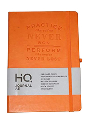 Navneet HQ Journal Casebound PU Notebook, 96 Sheets, A5 Size, Orange
