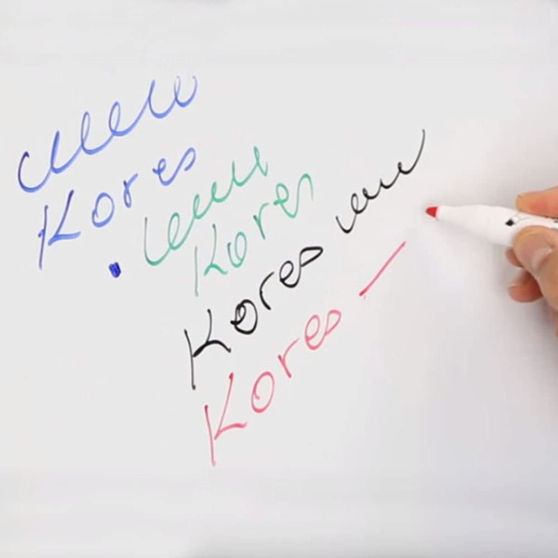 Kores 4-Piece K-Marker XW1 Whiteboard Marker Set with Magnetic Eraser/Bullet Tip, Multicolour