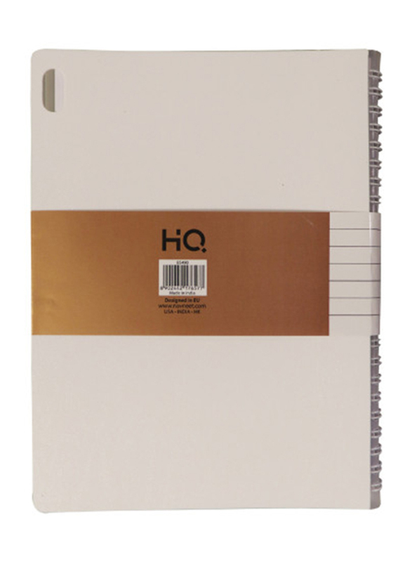 Navneet HQ Executive Notebook, 80 Sheets, A5 Size, White