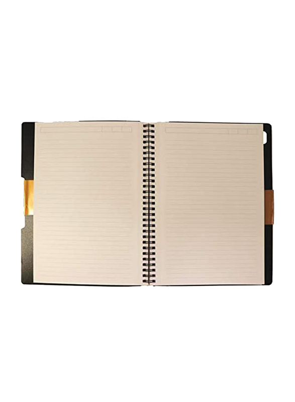Navneet HQ Wiro Poly 1 Subject Executive Notebook, 80 Sheets, B5 Size, Black