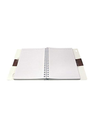 Navneet HQ Wiro Executive Poly 5 Subject Notebook, 150 Sheets, B5 Size, White
