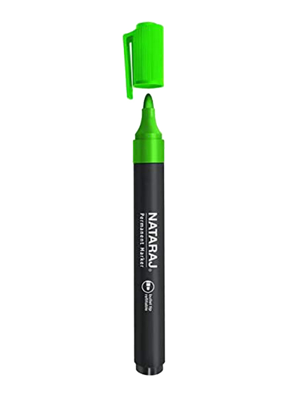 ناتاراج، 12 قطعة، قلم ماركر ثابت برأس رفيع، 2 مم، أخضر