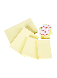 Kores Sticky Notes, 5 x 4cm, 3 Pads x 100 Sheets, Yellow