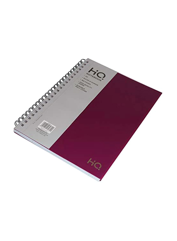 Navneet HQ Poly Wiro Notebook, 80 Sheets, A5 Size, Red