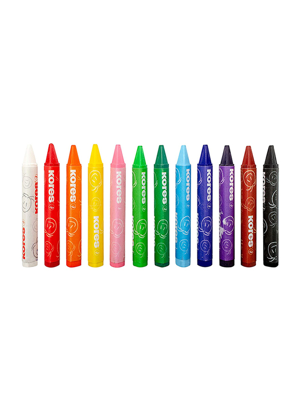 كوريس كرايونس أقلام شمع مثلثة جامبو، 12 قطعة، متعدد الألوان