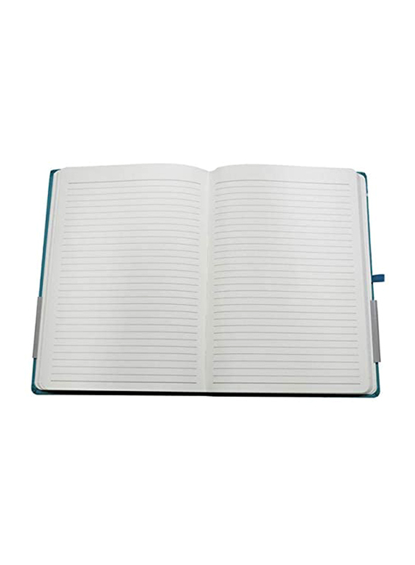 Navneet HQ Journal Casebound PU Notebook, 96 Sheets, A5 Size, Blue