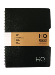 Navneet HQ Wiro Executive Poly 5 Subject Notebook, 150 Sheets, B5 Size, Black