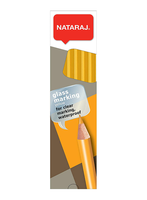 Nataraj Glass Marking Pencil, Yellow