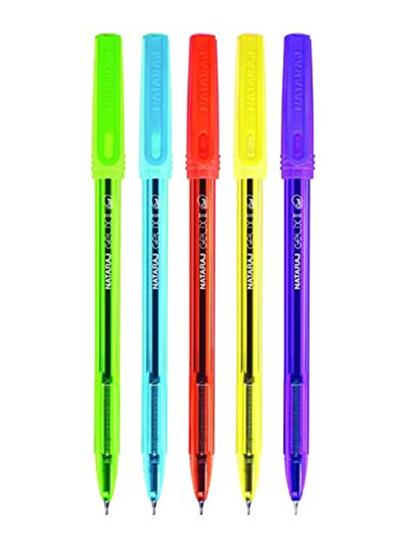 Nataraj 5-Piece Gelix Gel Pens Set, 0.6mm, Multicolour