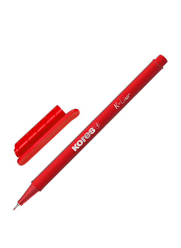 Kores 4-Piece K-Liner Fineliner with Metal-Clad Tip, 0.4mm, Multicolour