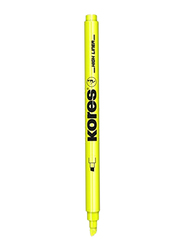كوريس أقلام تحديد ذات رأس مائل رفيع من 12 قطعة، أصفر