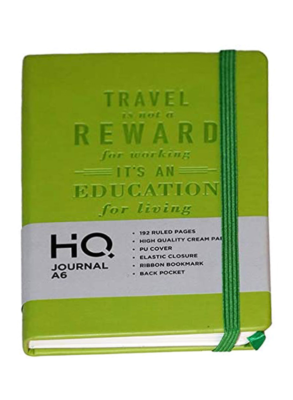 Navneet HQ Journal Casebound PU Notebook, 96 Sheets, A6 Size, Green