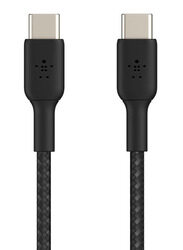 Belkin 1-Meter Boost Charge Braided USB Type-C Cable, Hi Speed USB Type-C Male to USB Type-C for USB Type-C Devices, Black