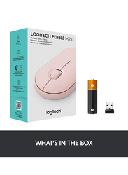 Logitech Pebble M350 Wireless Optical Mouse, Pink