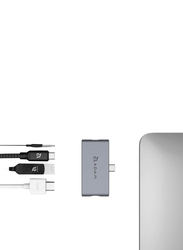 Adam Elements AAPADHUBI4GY USB-C 4-in-1 Hub for Apple iPad Pro, Grey