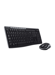 Logitech MK270 Wireless English Keyboard and Mouse Combo Set, Black