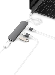 HyperDrive NET USB Type-C Hub with 4K HDMI Support for Apple MacBook, Grey