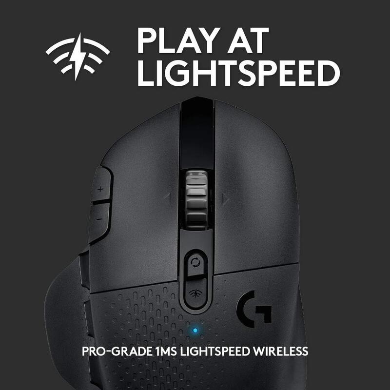 Logitech Lightspeed G604 Wireless Optical Gaming Mouse, Black