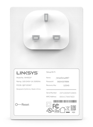 Linksys Velop Dual Band Whole Home Mesh Wi-Fi Extender, WHW0101P, White