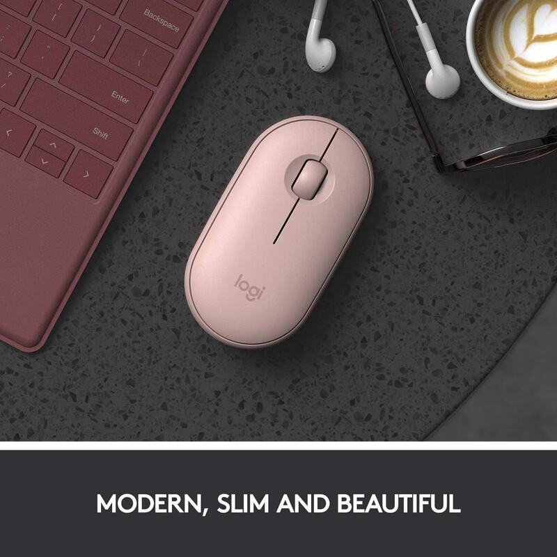 Logitech Pebble M350 Wireless Optical Mouse, Pink