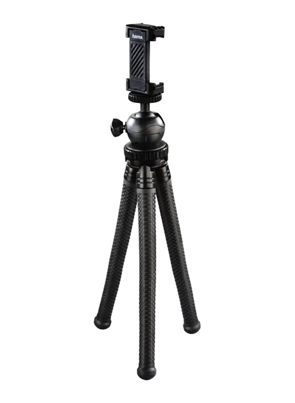 Hama FlexPro Tripod for Smartphone, GoPro & Photo Cameras, 27 cm, Black