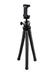 Hama FlexPro Tripod for Smartphone, GoPro & Photo Cameras, 27 cm, Black