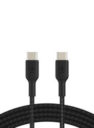 Belkin 1-Meter Boost Charge Braided USB Type-C Cable, Hi Speed USB Type-C Male to USB Type-C for USB Type-C Devices, Black