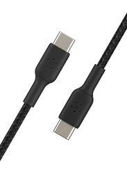 Belkin 1-Meter Boost Charge Braided USB Type-C Cable, Hi Speed USB Type-C Male to USB Type-C for USB Type-C Devices, Black