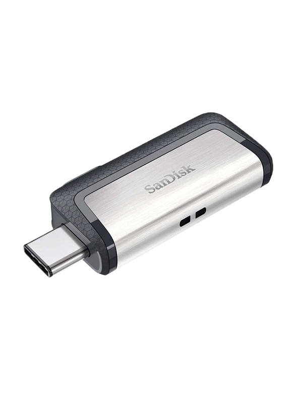 SanDisk 256GB Ultra Dual Drive USB Type-C Flash Drive, Silver/Black