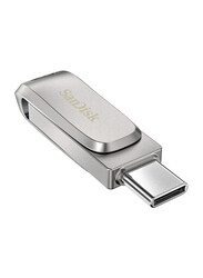 SanDisk 512GB Ultra Dual Drive Luxe USB Flash Drive, Silver