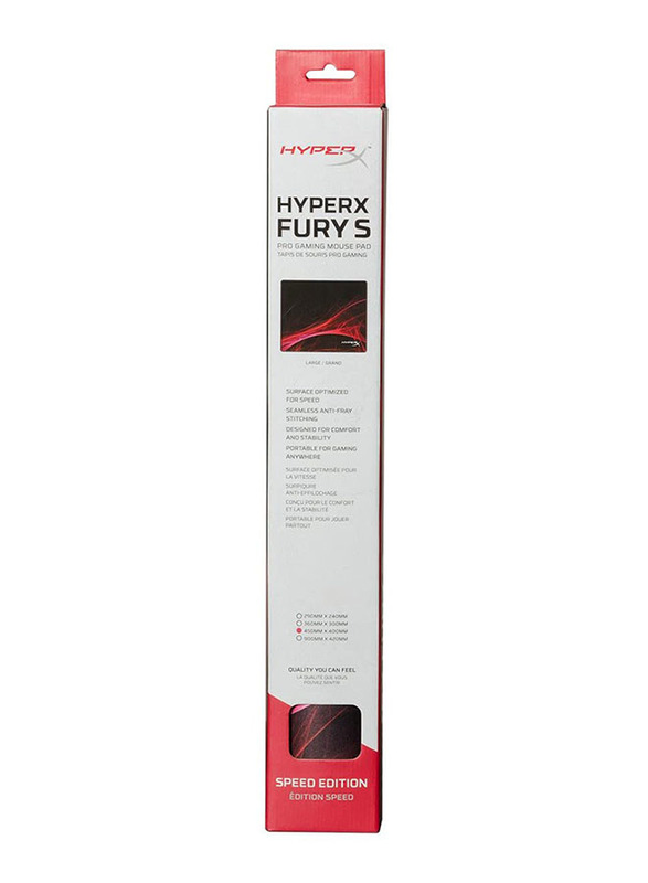 Hyper X Fury S Speed Edition Gaming Mouse Pad, Large, Black