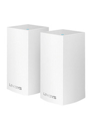 Linksys Velop Whole Home Intelligent Mesh Wi-Fi System Dual Band, 2-pack, White