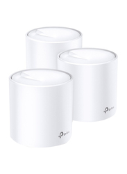 TP-Link Deco X60 Whole Home Mesh Wi-Fi 6 System, 3-Pack, AX3000, White