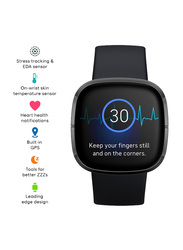 Fitbit Sense 40mm Smartwatch, GPS, Carbon / Graphite