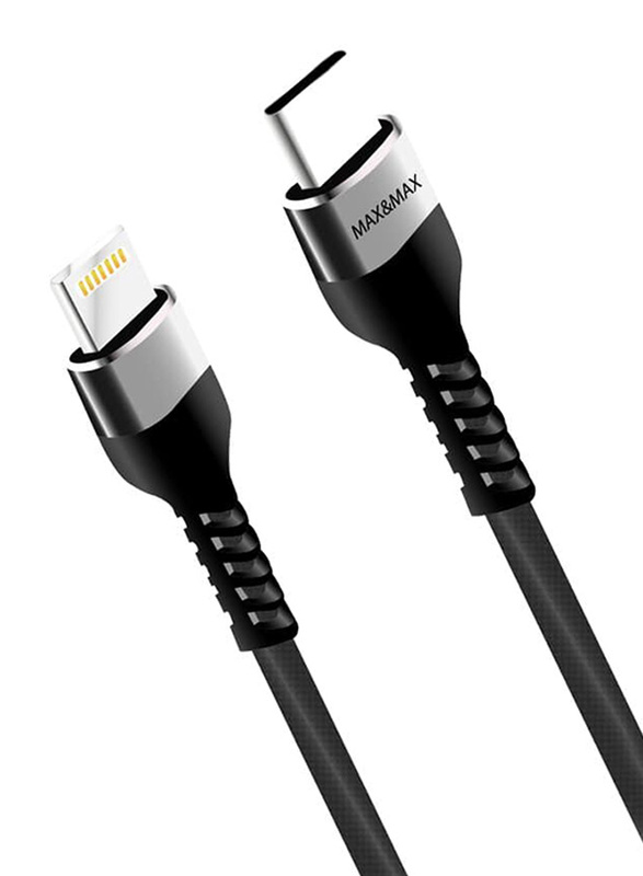 Moboginie 1.5-Meter Lightning Braided Cable, USB Type-C Male to Lightning Cable for Apple Devices, Black